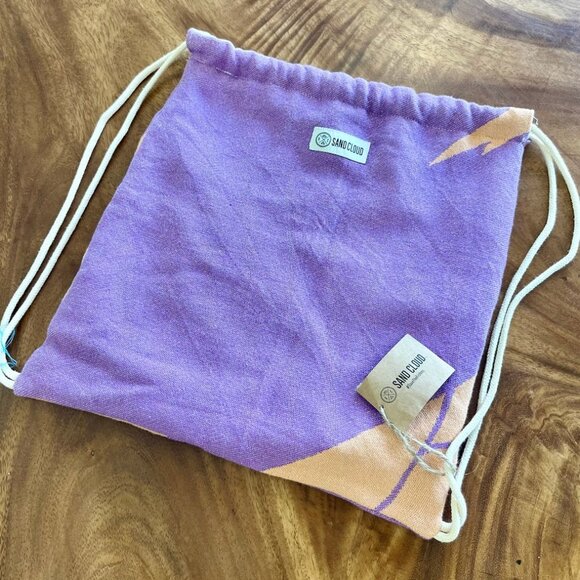 Sand Cloud Handbags - Sand Cloud Drawstring Cinch Bag in Purple Orange NWT